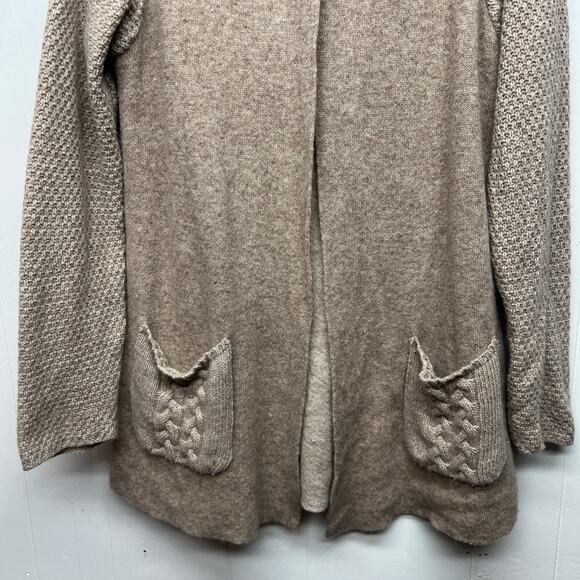 Chiaramente Wool Blend Full Zip Women's Brown Cardigan Size Large Soft Cozy - Picture 4 of 13